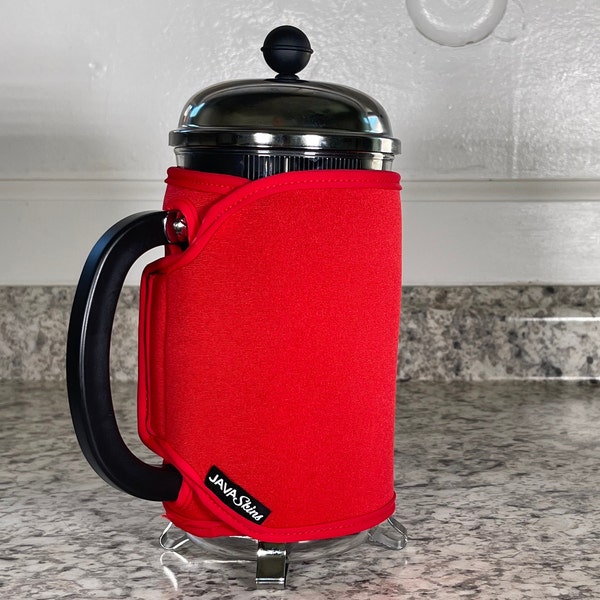 Royal Red Bodum CHAMBORD or Brazil 8-Cup" French Press Cozy,  Cafetiere Cozy, Coffee Pot Warmer, coffee press cosy, Coffee Cozy,