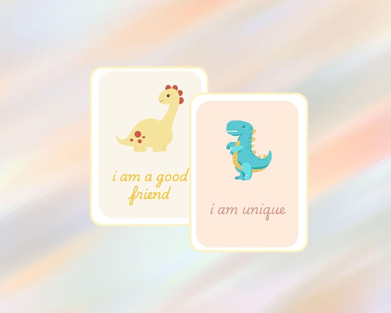 16 Printable Positive Affirmation Cards for Kids, Dinosaur Kids ...