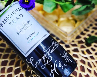 Wine bottle engraving