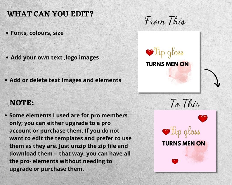 Lip Gloss Instagram Post Templates for Small Businesses is A Etsy