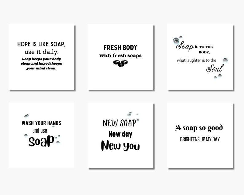 Soap Instagram Posts Templates for Soap Making Business, Soap Quotes