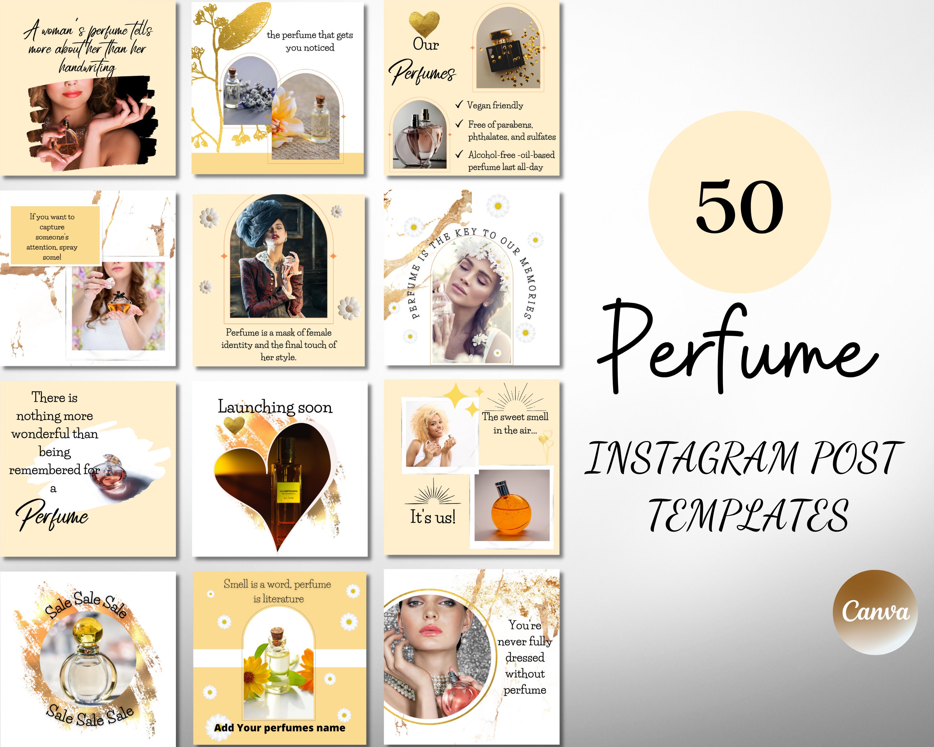 Perfume Instagram Post Templates for Perfume Makers to Help Etsy UK
