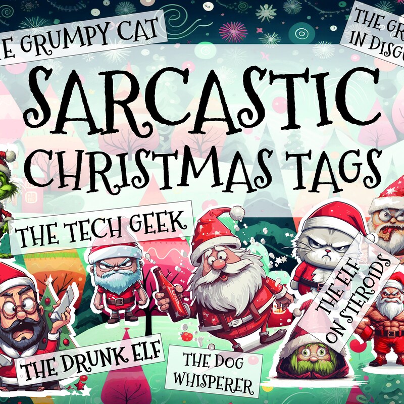 Funny Christmas Tags - Etsy