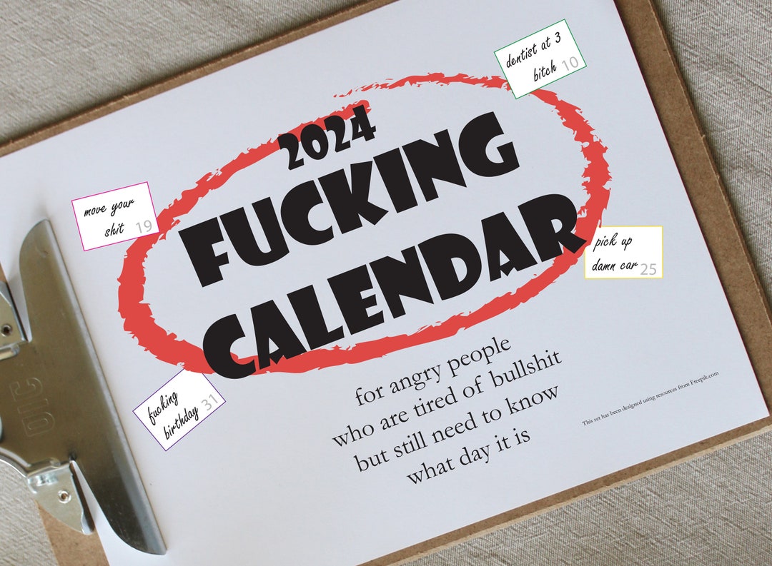 Fucking Calendar 2023 Rude Obscene Planner Monthly View Etsy