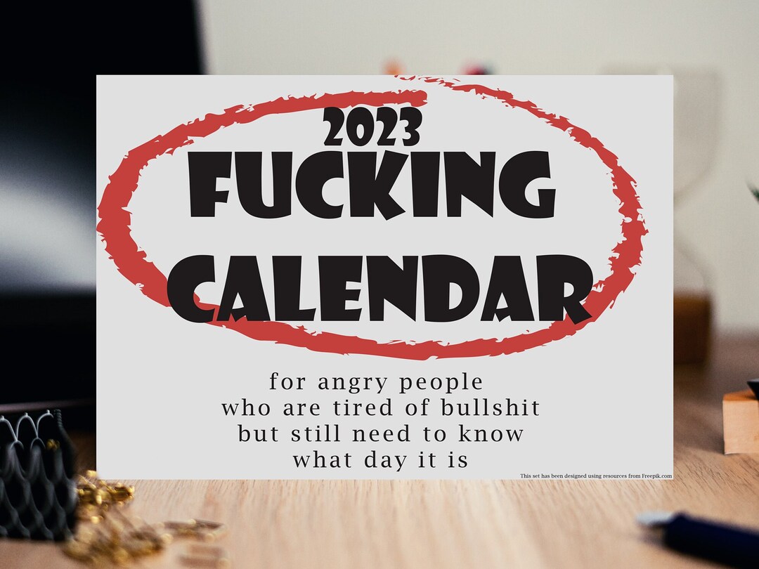 Fucking Calendar 2023 Rude Obscene Planner Monthly View Etsy