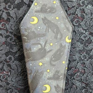Black Cat and Crescent Moon Coffin Wallets Tarot