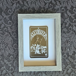 The Ten of Cups with a Lamproptera Meges insect Tarot Card Shadow Box