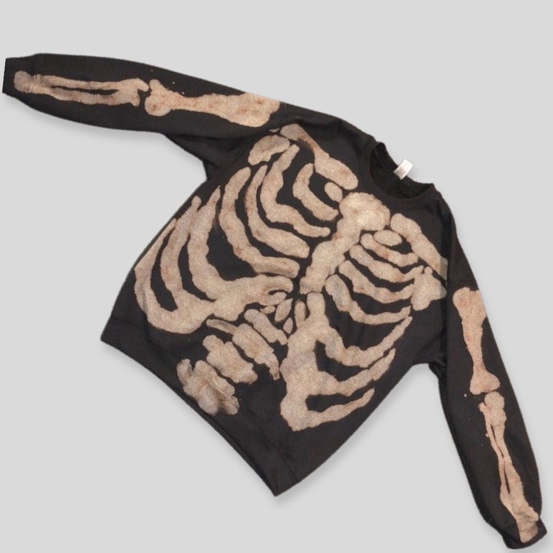 Skeleton Bleach Hoodie Etsy