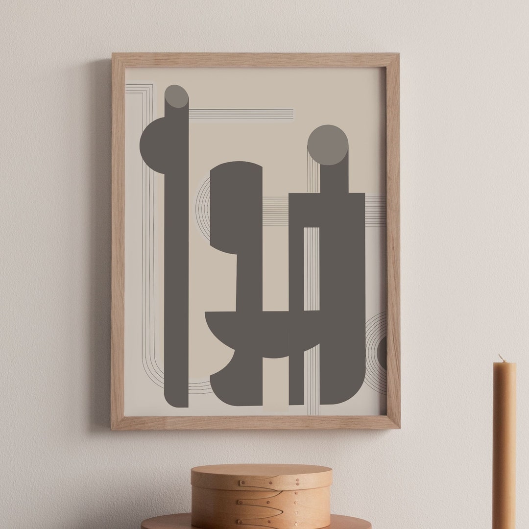 Abstract Print, Mid Century Printable Art, Geometric Art , Modern Wall ...