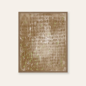 Minimal Textile Wall Print, Scribble Wall Art, Brown Abstract Wall Art, Abstract Line Printable Art, Instant Download