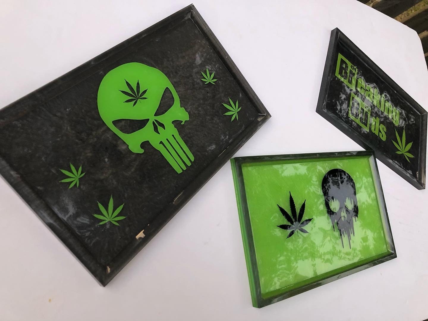 Holographic Just Roll It Weed Rolling Tray Set 3pc, 4pc, and 5pc