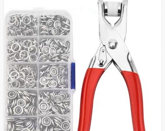 9.5mm Snap Pliers Tool Set: DIY Fastener Kit with 100 Snaps