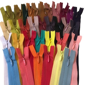 25 Pcs 9 Inch Invisible Zipper Closed - End Dress Zippers / 22 Cm