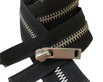 2 "bis 27 Zoll Nickel Metallreißverschlüsse # 5 Einweg mittelschwerer Open-End-Trennreißverschluss