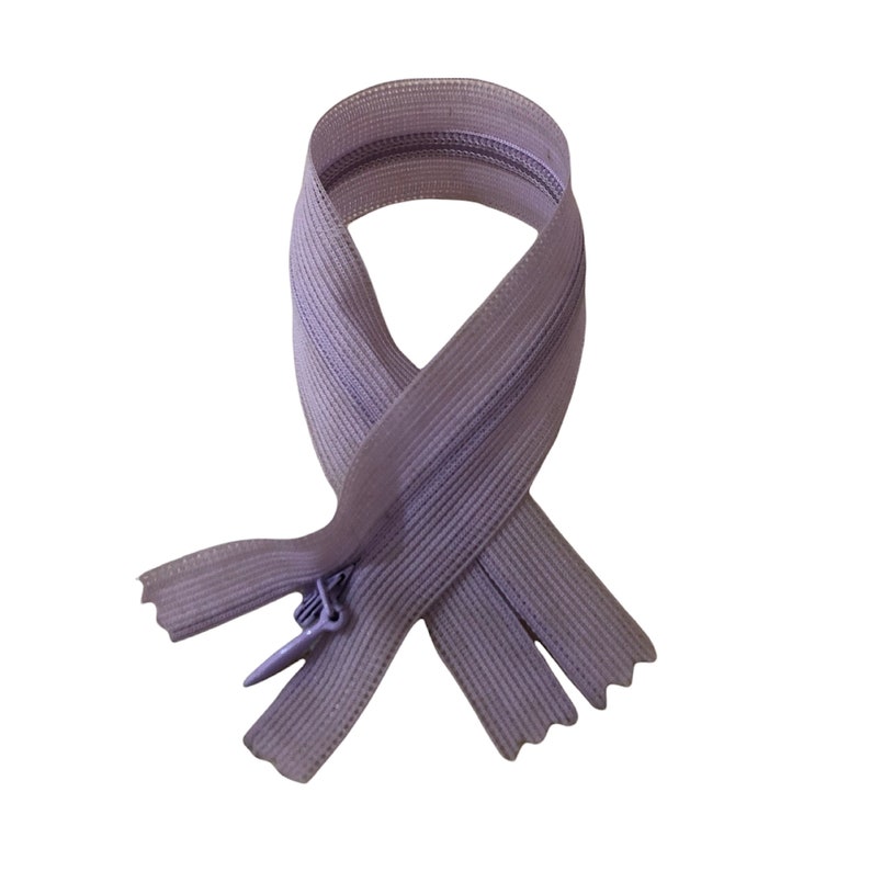 8 Inch Select Color Invisible Zipper Closed - End Dress Zippers / 20 Cm Lilac