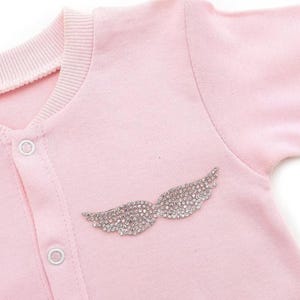 Angel Wings Crystal Stone Patch - DIY Iron-On Decoration - Crystal Winged Patch - Iron-On Rhinestone Applique -  Wing Iron-On Applique