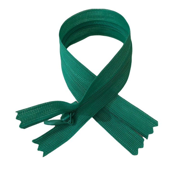 8 Inch Select Color Invisible Zipper Closed - End Dress Zippers / 20 Cm Green
