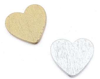 5 Pcs Heart Shaped Wooden Pacifier Beads