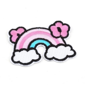 Colorful Rainbow Iron-On Applique Patch for DIY Projects - DIY Rainbow Clothing Patch with Iron-On Backing - Rainbow Fabric Patch