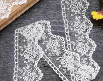 Off White Guipure Lace Trim - 1 Meter Lace for DIY Projects