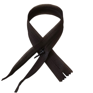 10 Inch Brown Invisible Zipper Closed - End Dress Zippers / 25 cm