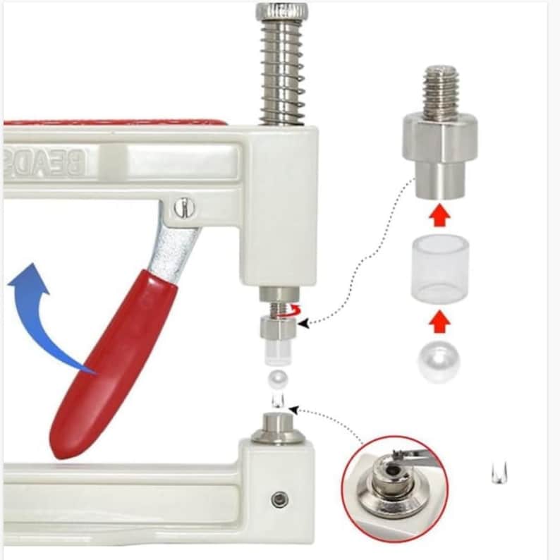 Pearl Rivet Setting Machine: Hand Press Tool With 5 Size Molds - Etsy