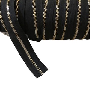 Continuous Zipper / Metal Handbag Zipper / Bag Making Zipper / No 5 Metal Zipper Tape DIY by the Meter