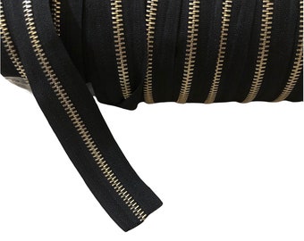 Continuous Zipper / Metal Handbag Zipper / Bag Making Zipper / No 5 Metal Zipper Tape DIY by the Meter