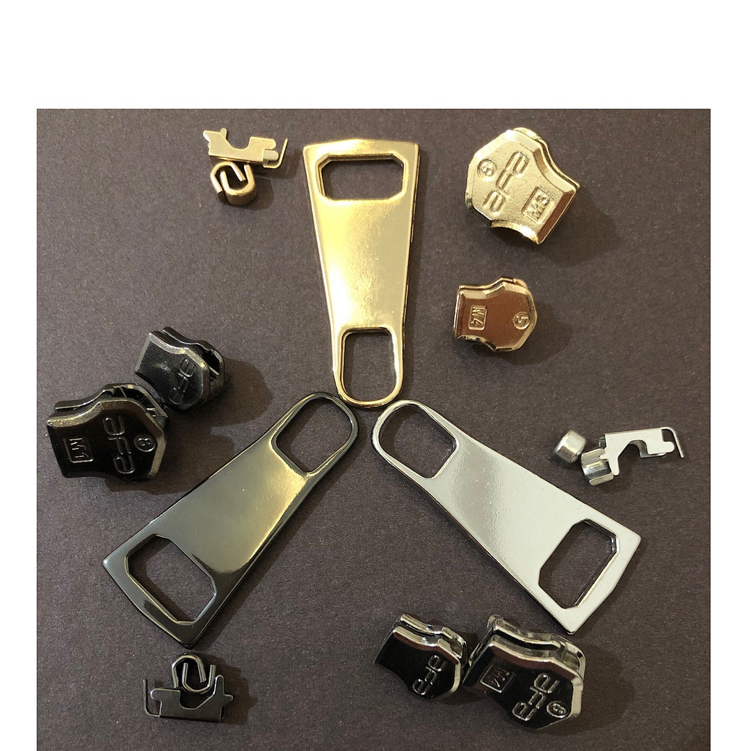 Zipper Repair Kit, Heavy Duty Zipper Pull , High Quality Nickel Brass Antique Brass Zipper Pull