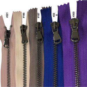 25 Inch One Way Separating Medium-Weight Open-End Zipper #5  Pick Design Antique Brass-Nickel-Brass Metal Zippers