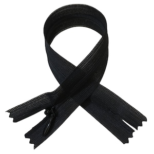 5 Pcs 8 Inch Black Invisible Zipper Closed - End Dress Zippers / 21 Cm - 22 Cm
