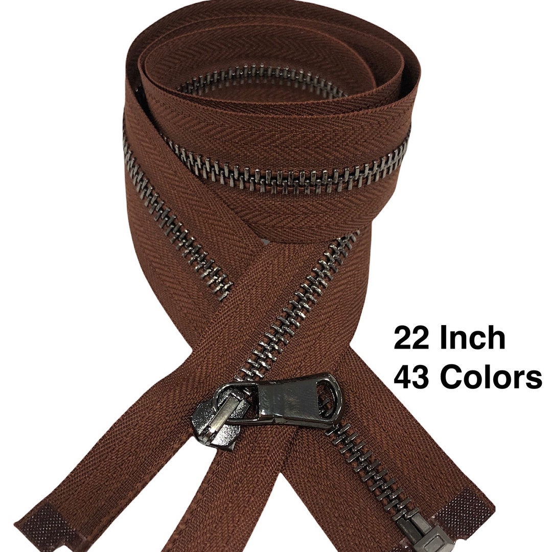 22 Inch One Way Separating Medium-weight Open-end Zipper #5 Pick Design ...