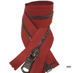 18 Inch 43 Colors  Medium-Weight Closed-End Zipper #5  Pick Design Antique Brass - Nickel - Brass Metal Zippers