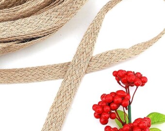 Rustic Burlap Mesh Trim, Natural Ribbon, DIY Craft Supply (5 Meters)