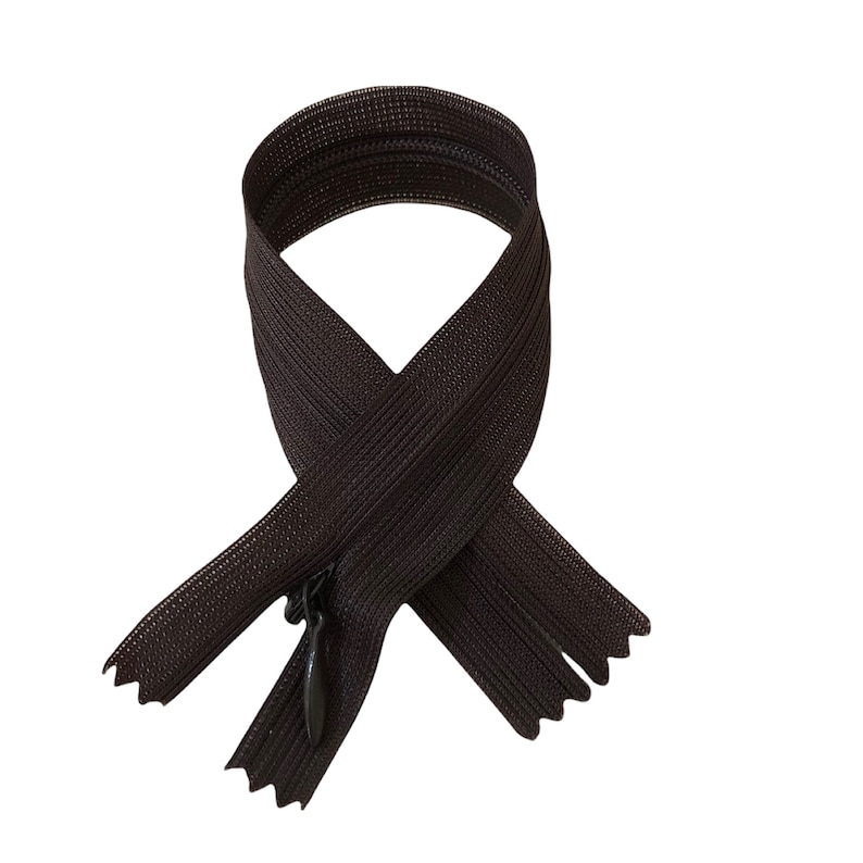 8 Inch Select Color Invisible Zipper Closed - End Dress Zippers / 20 Cm Brown
