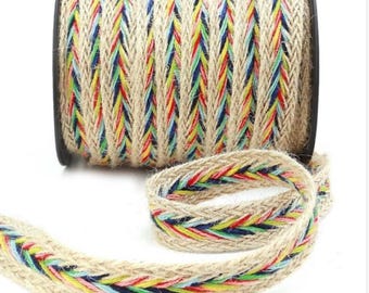 Colorful Burlap Ribbon: Knitted Jute Hemp Trim, DIY Crafts