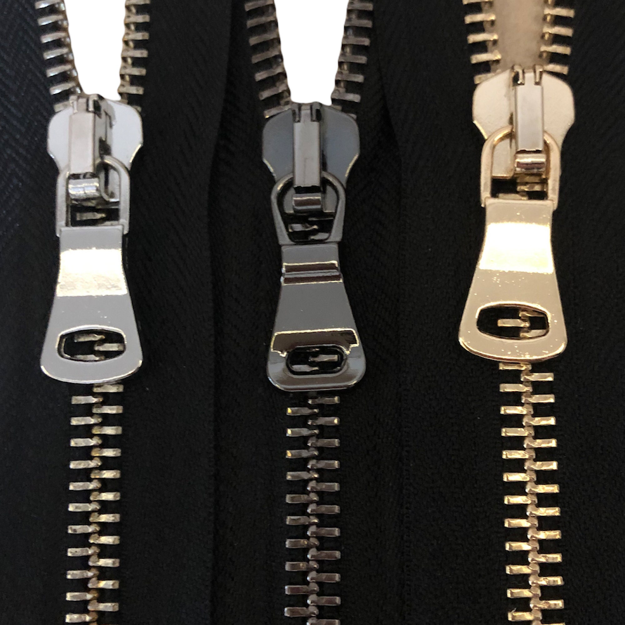 YKK #4.5 Brass Closed-End Pants Zippers – USA Made – Choose Length 4,7,9,11 Inch (50 Pack)