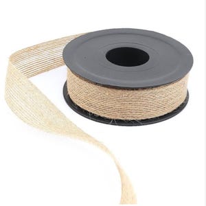 Rustic Burlap Ribbon - Wide Jute Mesh Trim for DIY Crafts - Burlap Mesh Ribbon - Wide Natural Jute Trim - Wide Burlap Ribbon By the Meter