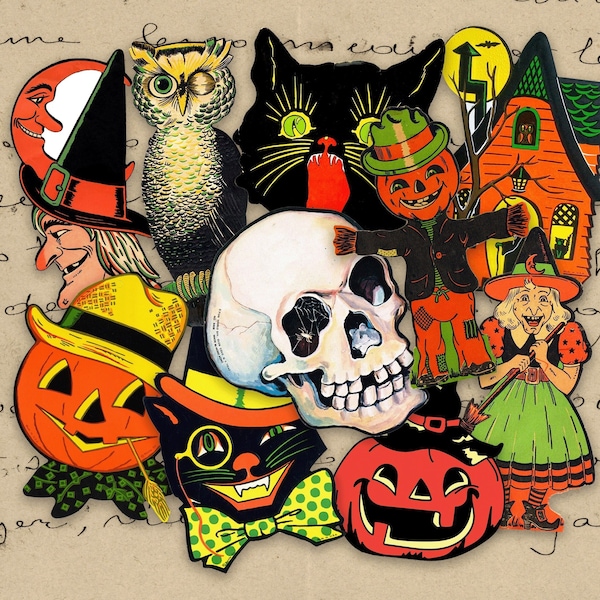 Vintage Halloween Decorations Etsy