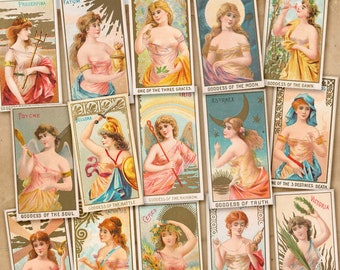 Vintage Goddess Sticker Pack - Junk Journal Stickers - Laptop Stickers - Ephemera - Victorian - Women Stickers.