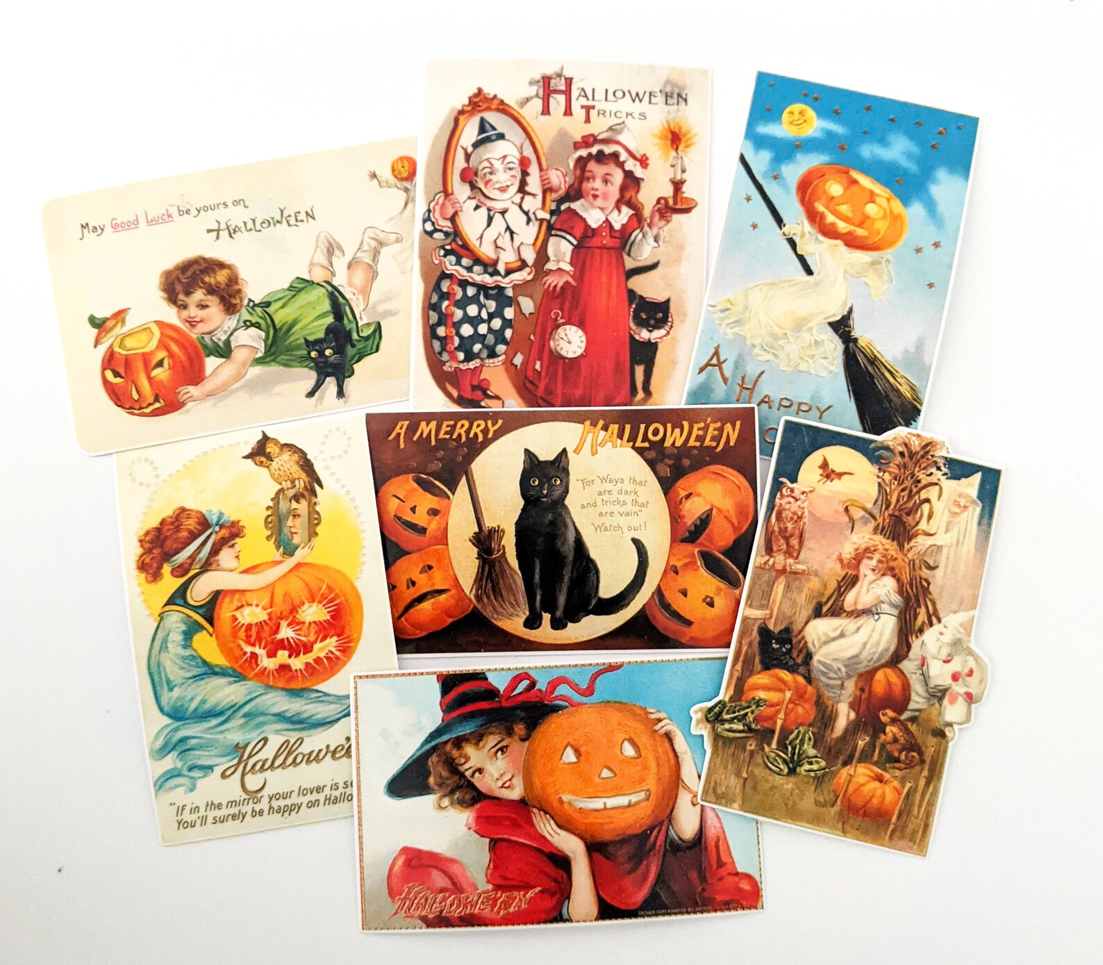 Vintage Halloween Stickers Pack Die Cut Stickers Junk Etsy
