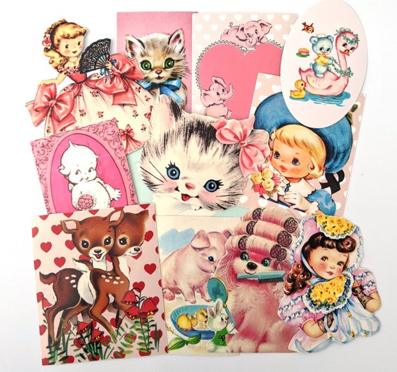 Vintage Valentine Stickers Pack. Handmade Stickers for Journaling, Vintage  Stickers, Retro Stickers, Vintage Aesthetic, Valentines Crafts 