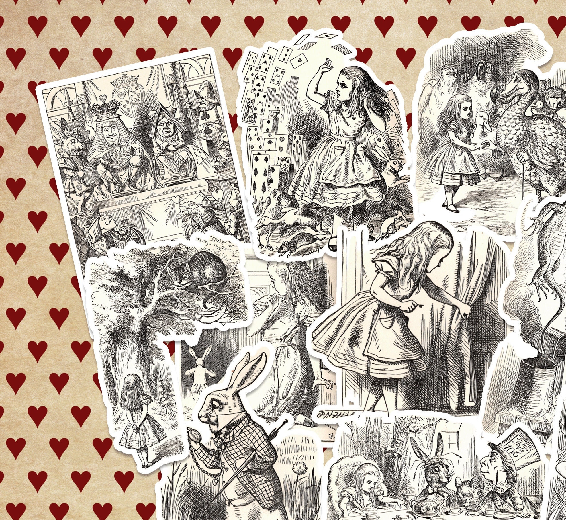 Victorian Valentine Stickers Pack. 16 Stickers. Vintage Stickers, Antique  Stickers, Valentines Stickers, Ephemera. 