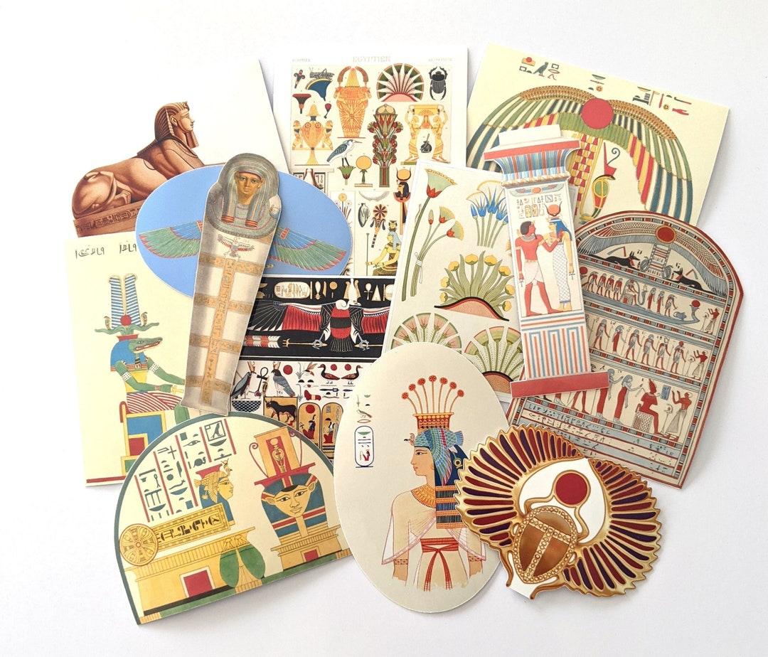 Ancient Egyptian Art Sticker Pack. Vintage Stickers, History Gifts