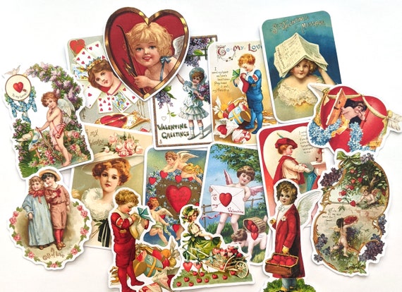 Vintage Valentine Stickers Pack