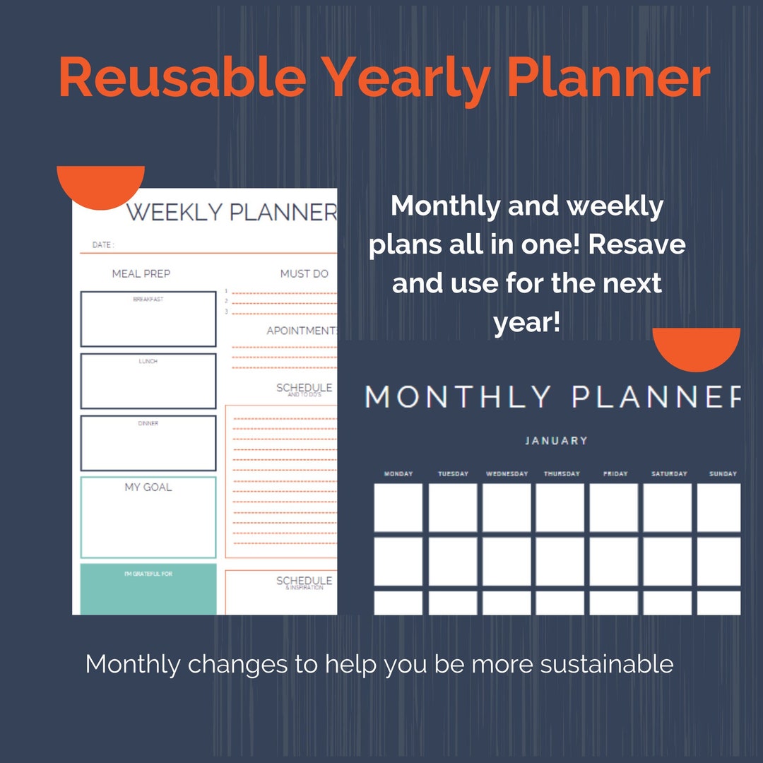 Transform Your Year: Printable Planner for Effortless Organization ...