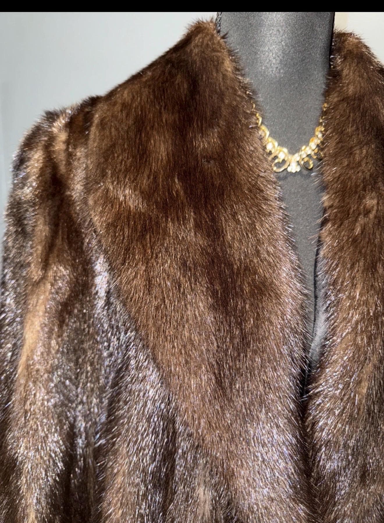 Reichbind Furs Vintage 1940s Henig Mink Fur Coat, Chocolate Brown, Size M/L - Etsy