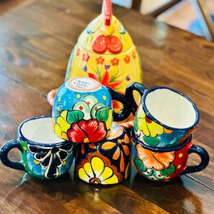 Mexican Talavera Ceramic Handmade Coffee, Tea, Hot Chocolate Cup/Mug In 3 Different Styles
