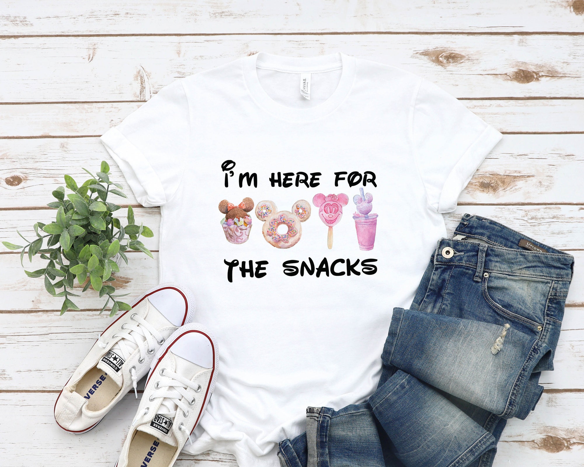 Discover I'm Here For The Snacks Funny Disney Donut T-Shirt
