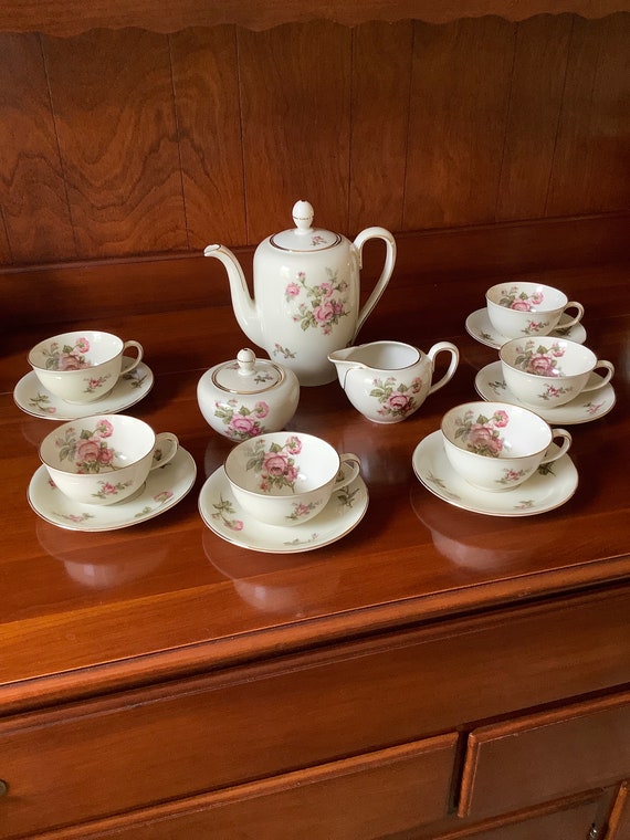 Vintage Johann Haviland Childs Victorian Tea Set With Rose Etsy